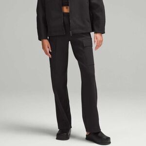 Lululemon double-knit mid-rise cargo pant 6 dark grey sweatpants pockets 2024